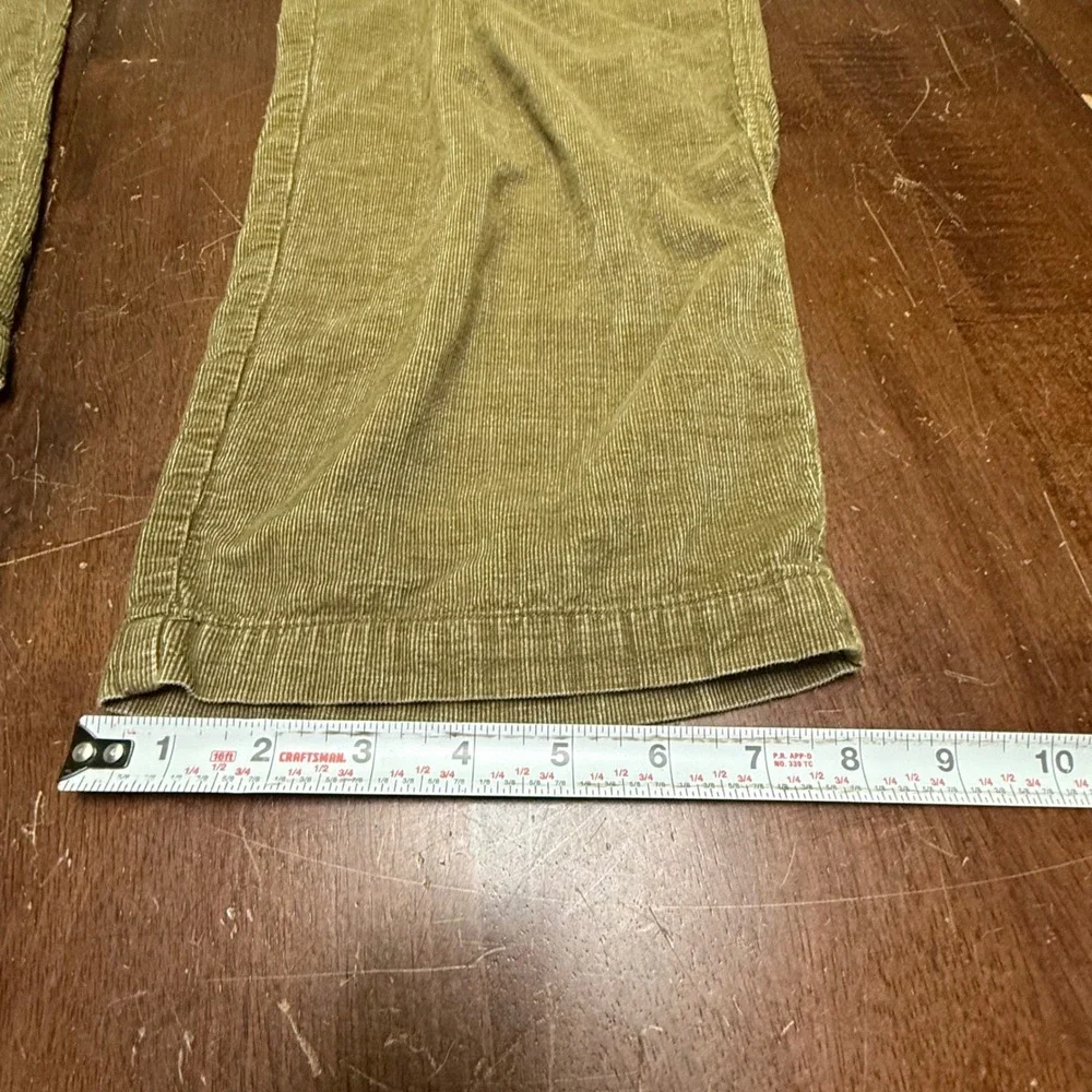 The Territory Ahead Corduroy Pants Mens L 32x30 Olive Green Elastic Waist Cotton